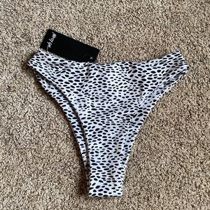 Spotted High Leg Bikini Bottoms